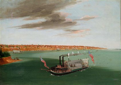 George Catlin - St. Louis from the River Below - 1985.66.311 - Smithsonian American Art Museum