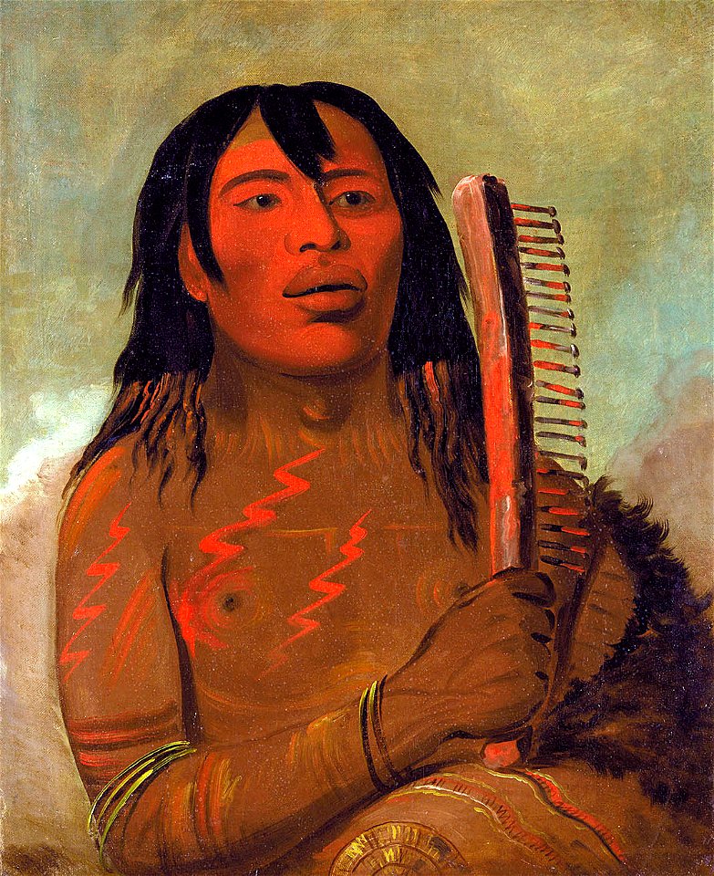 George Catlin - Tcha-dés-sa-ko-máh-pee, Bear's Child - 1985.66.157 - Smithsonian American Art Museum