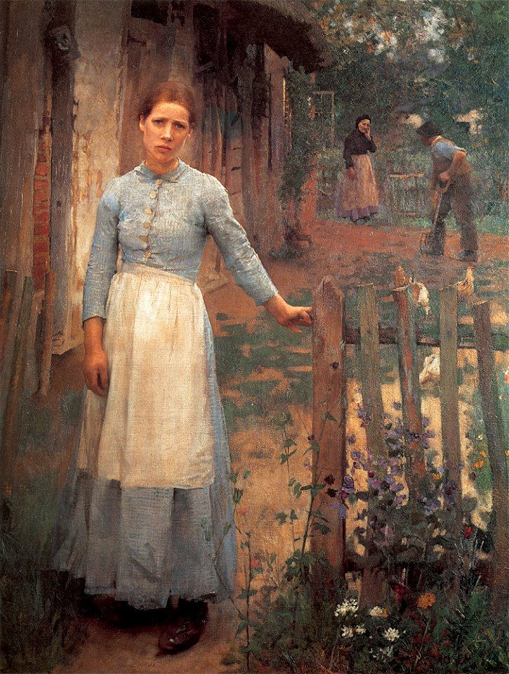 George Clausen, 1889 - The Girl at the Gate