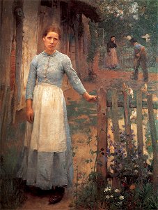 George Clausen, 1889 - The Girl at the Gate