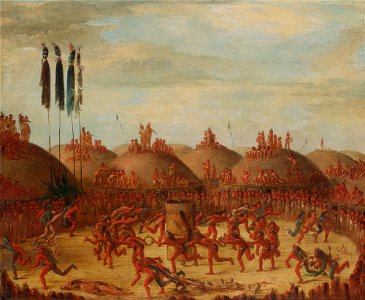 George Catlin - The Last Race, Mandan O-kee-pa Ceremony - Google Art Project