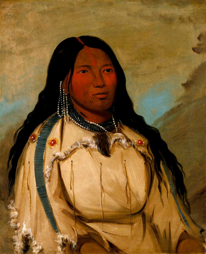 George Catlin - Tow-ée-ka-wet, a Cree Woman - 1985.66.178 - Smithsonian American Art Museum