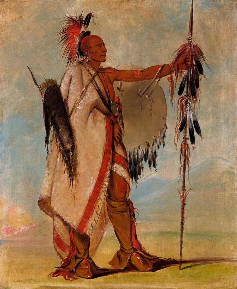 George Catlin - Tál-lee, a Warrior of Distinction - 1985.66.32 - Smithsonian American Art Museum