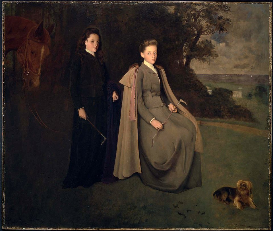 George de Forest Brush - The Thomas Sisters (Margaret Thomas Gardiner and Helen Thomas Warren) - 1984.198 - Museum of Fine Arts