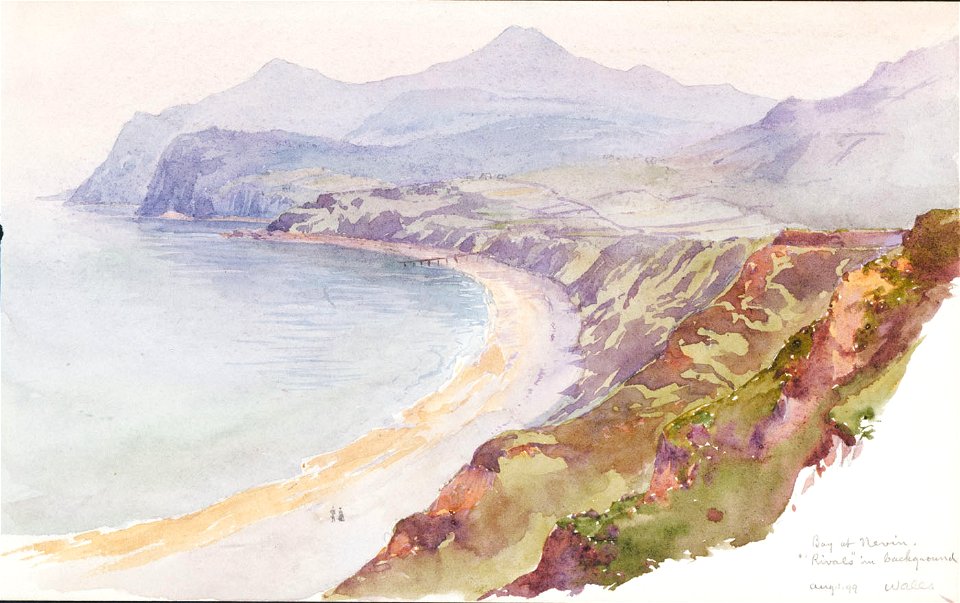George Elbert Burr - Bay at Nevin, Wales - 1983.83.188 - Smithsonian American Art Museum
