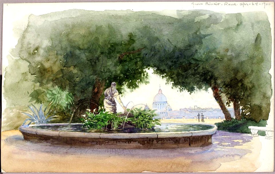 George Elbert Burr - From Pincio, Rome - 1983.83.184 - Smithsonian American Art Museum