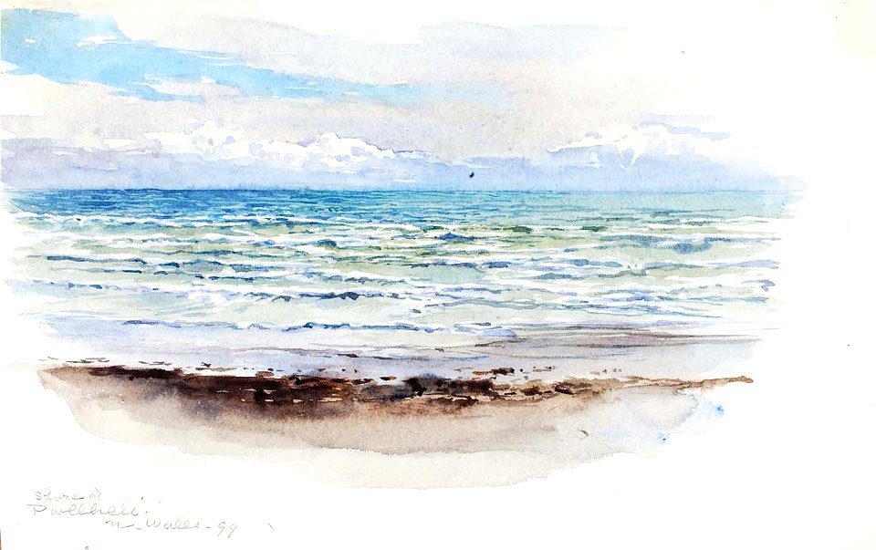 George Elbert Burr - Shore at Pwllheli, N. Wales - 1983.83.269 - Smithsonian American Art Museum