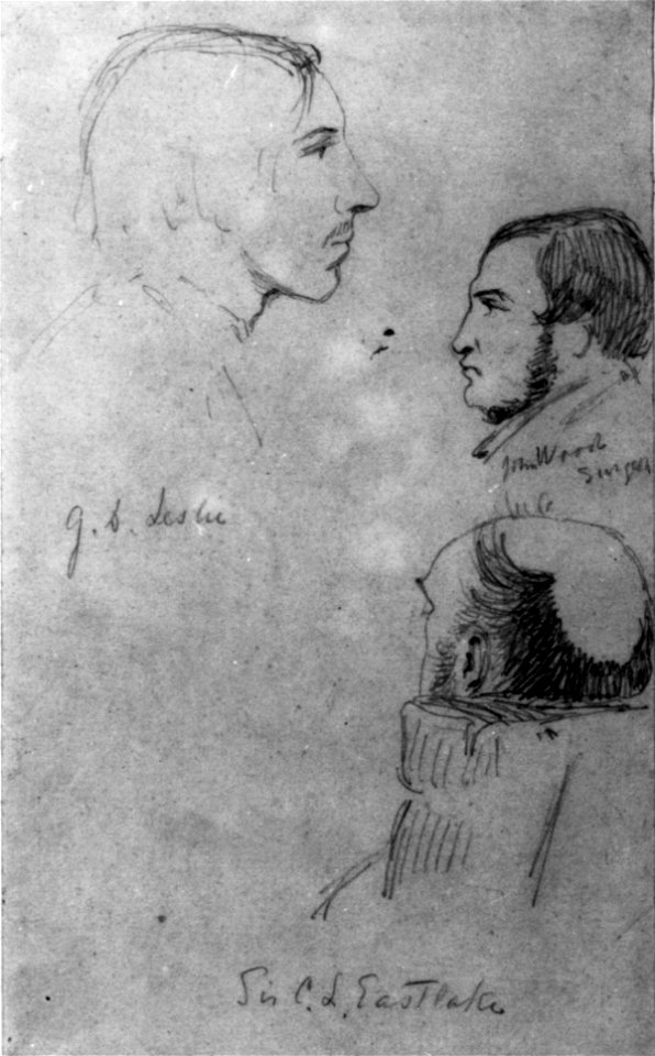 George Dunlop Leslie; Sir Charles Lock Eastlake; John Wood by Charles Bell Birch
