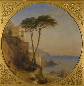 George Edwards Hering (1805-79) - The Coast of Amalfi - RCIN 404826 - Royal Collection