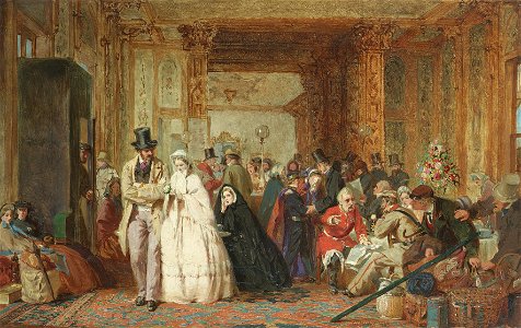 George Elgar Hicks The buffet Swindon station 1863
