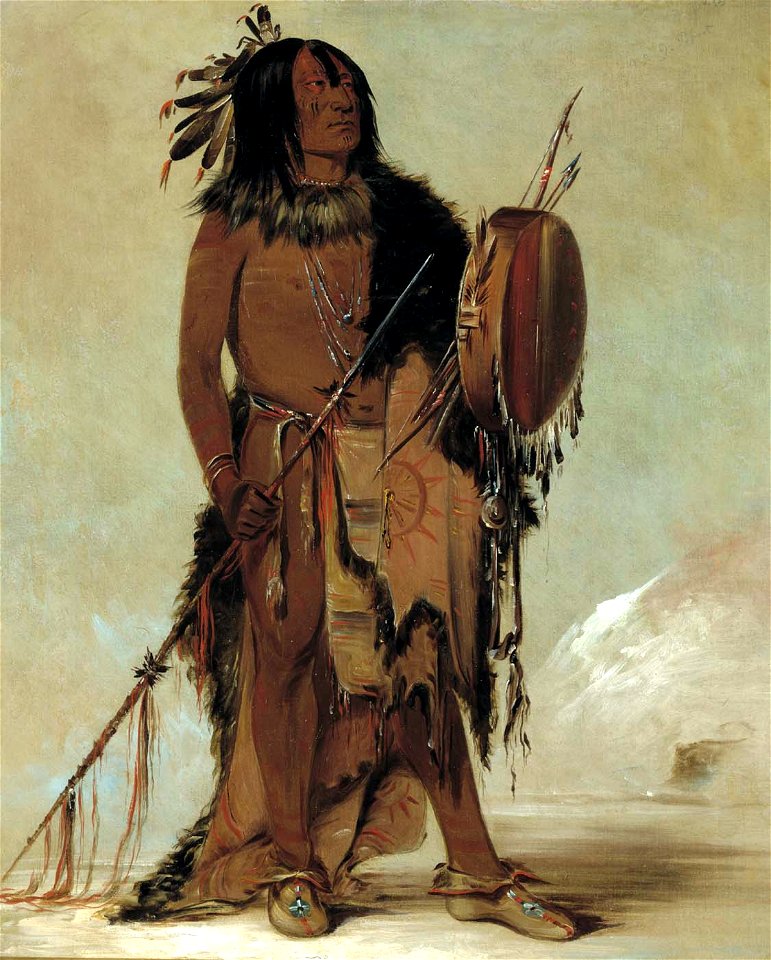 George Catlin - WÌ¼n-nes-tou, White Buffalo, an Aged Medicine Man - 1985.66.158 - Smithsonian American Art Museum