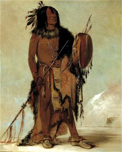 George Catlin - WÌ¼n-nes-tou, White Buffalo, an Aged Medicine Man - 1985.66.158 - Smithsonian American Art Museum