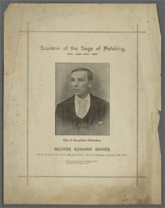George Edward Davies of the British South Africa Mounted Police ; born at Aberayron January 10th, 1877 (5292097)
