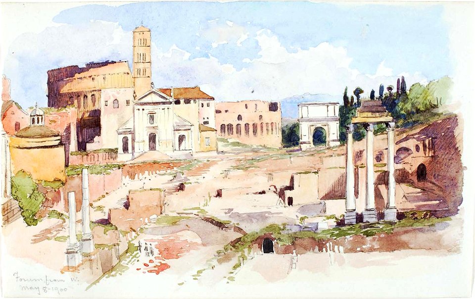 George Elbert Burr - Forum from W. - 1983.83.240 - Smithsonian American Art Museum