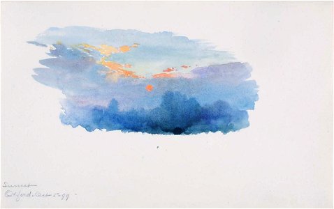 George Elbert Burr - Sunset, Oxford - 1983.83.187 - Smithsonian American Art Museum