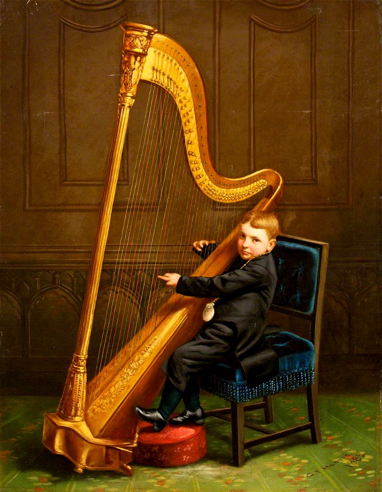 George Frederick Harris - Boy with a Harp