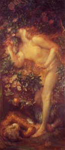 George Frederic Watts - Eve Tempted - Google Art Project. Free illustration for personal and commercial use.