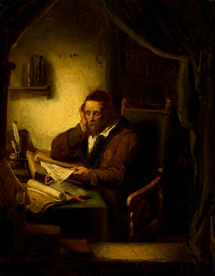 George Gillis Haanen - Oude man in zijn studeervertrek