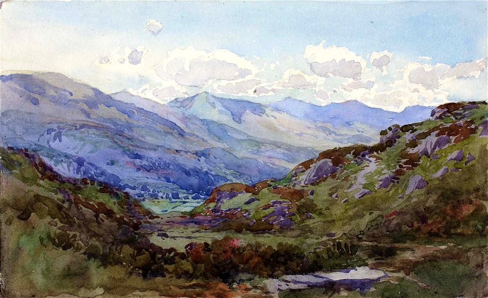 George Elbert Burr - From above Pont-y-Pant - 1983.83.186 - Smithsonian American Art Museum