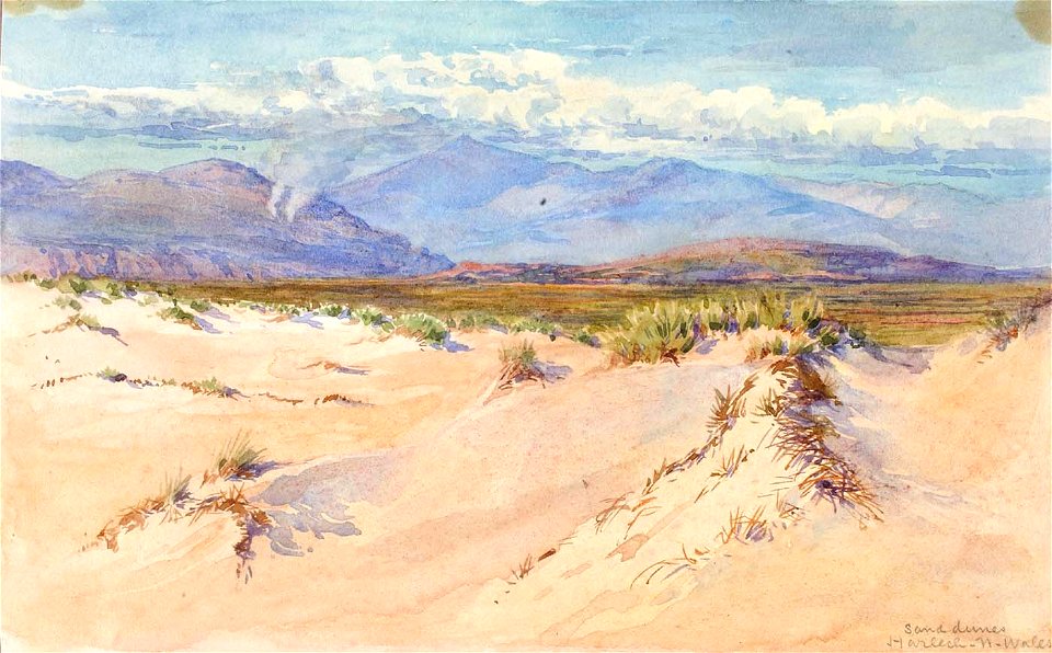 George Elbert Burr - Sand Dunes, Harlech, North Wales - 1983.83.268 - Smithsonian American Art Museum