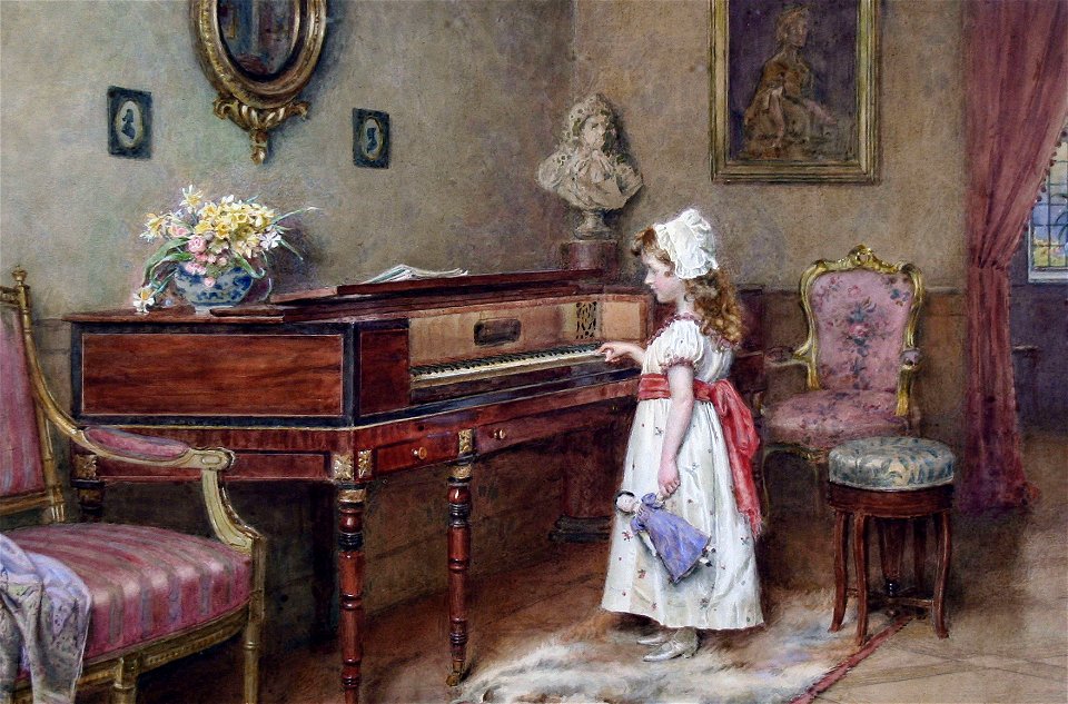 George Goodwin Kilburne Piano practiceFXD