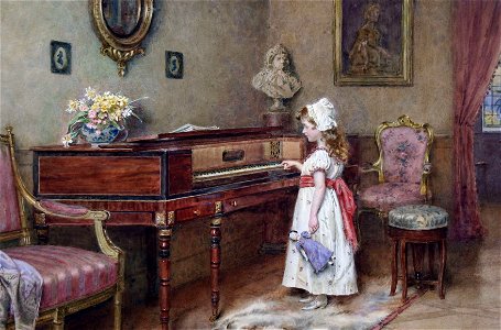 George Goodwin Kilburne Piano practiceFXD