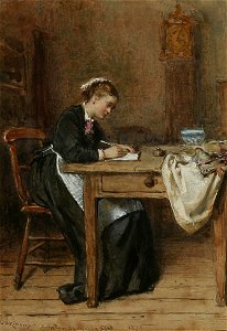George Goodwin Kilburne Writing a letter home 1875