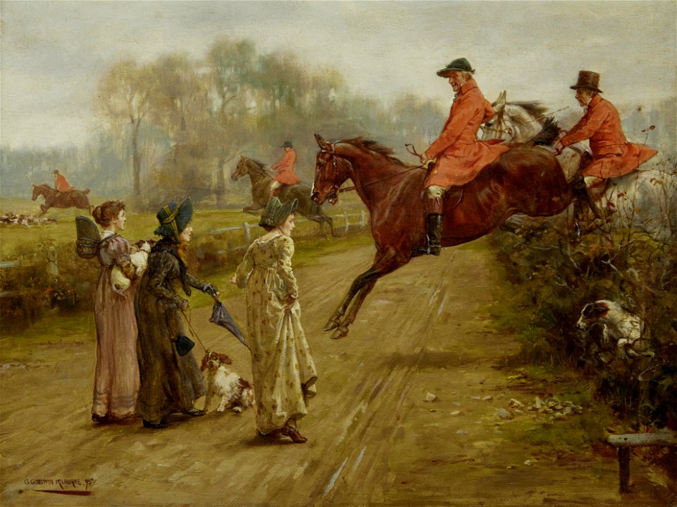 George Goodwin Kilburne Watching the hunt 1895