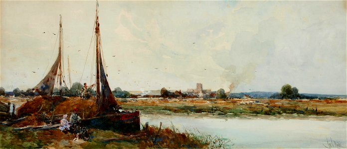 George Haite - On the Norfolk Broads - Sarjeant Gallery