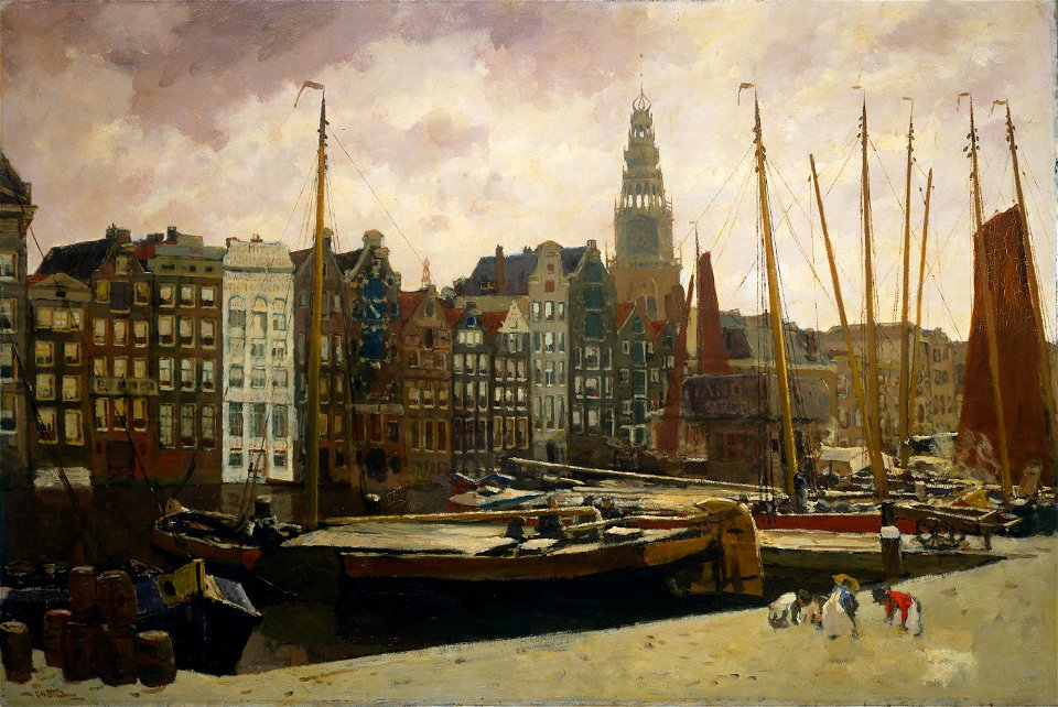 George Hendrik Breitner - Het Damrak te Amsterdam