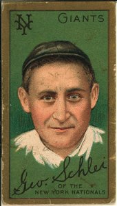 George H. Schlei, New York Giants, baseball card portrait LCCN2008677385