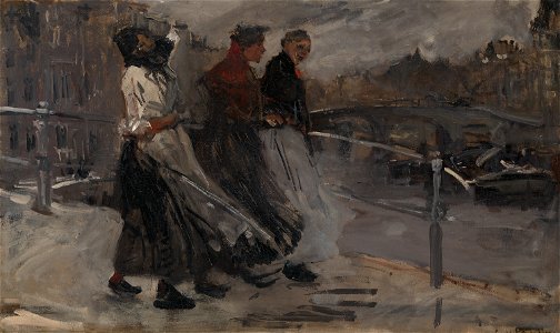 George Hendrik Breitner - Regen en wind - SB 6443 - Amsterdam Museum