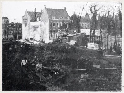 George Hendrik Breitner - Doorbraak Raadhuisstraat - SB 6342 - Amsterdam Museum