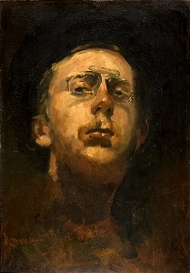 George Hendrik Breitner - Self-portrait with pince-nez - Google Art Project