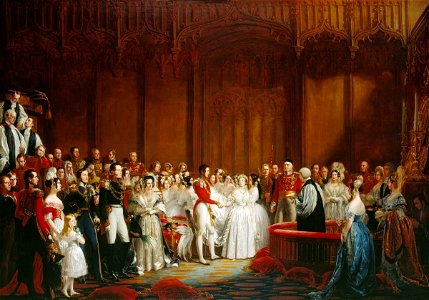 George Hayter - The Marriage of Queen Victoria, 10 February 1840 - WGA11229. Free illustration for personal and commercial use.