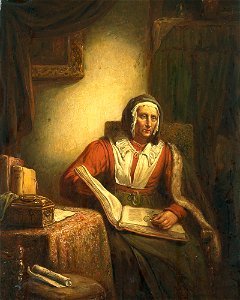 George Gillis Haanen - Lezende oude vrouw