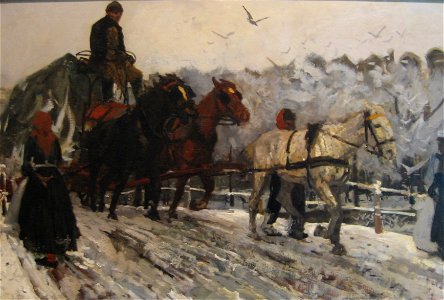 George Hendrik Breitner - Sleperspaarden in de sneeuw, 1893 - Dordrechts Museum