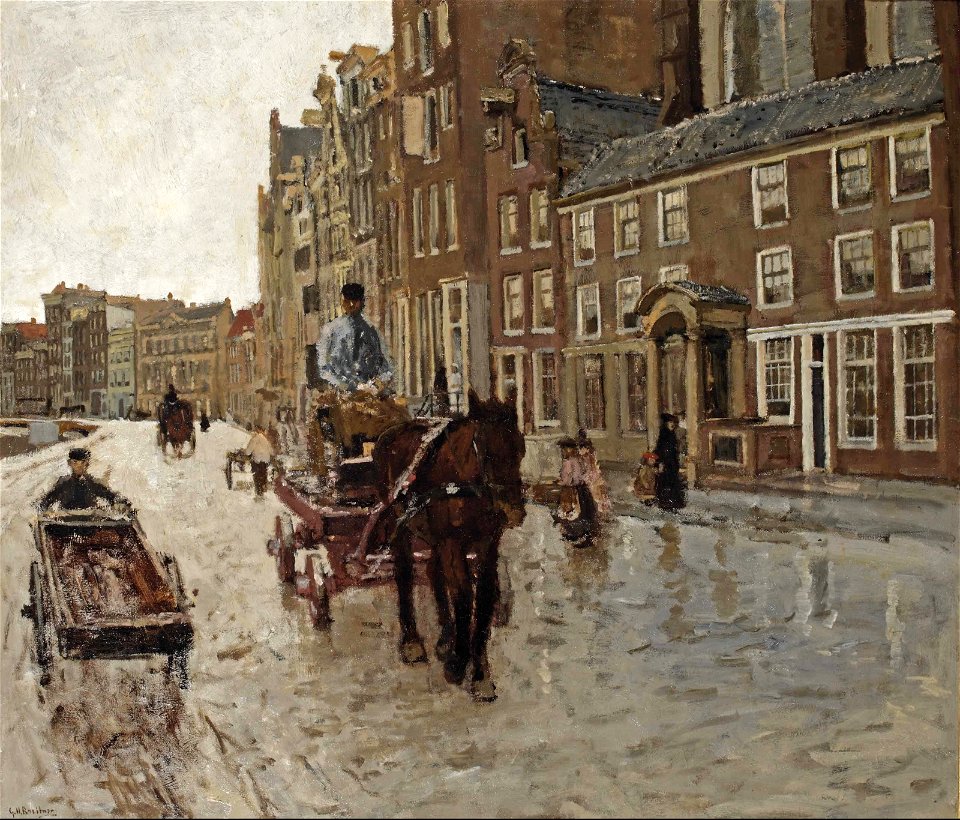 George Hendrik Breitner - Rokin with the Nieuwezijdskapel, Amsterdam