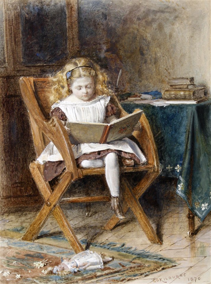 George Goodwin Kilburne The new book 1870