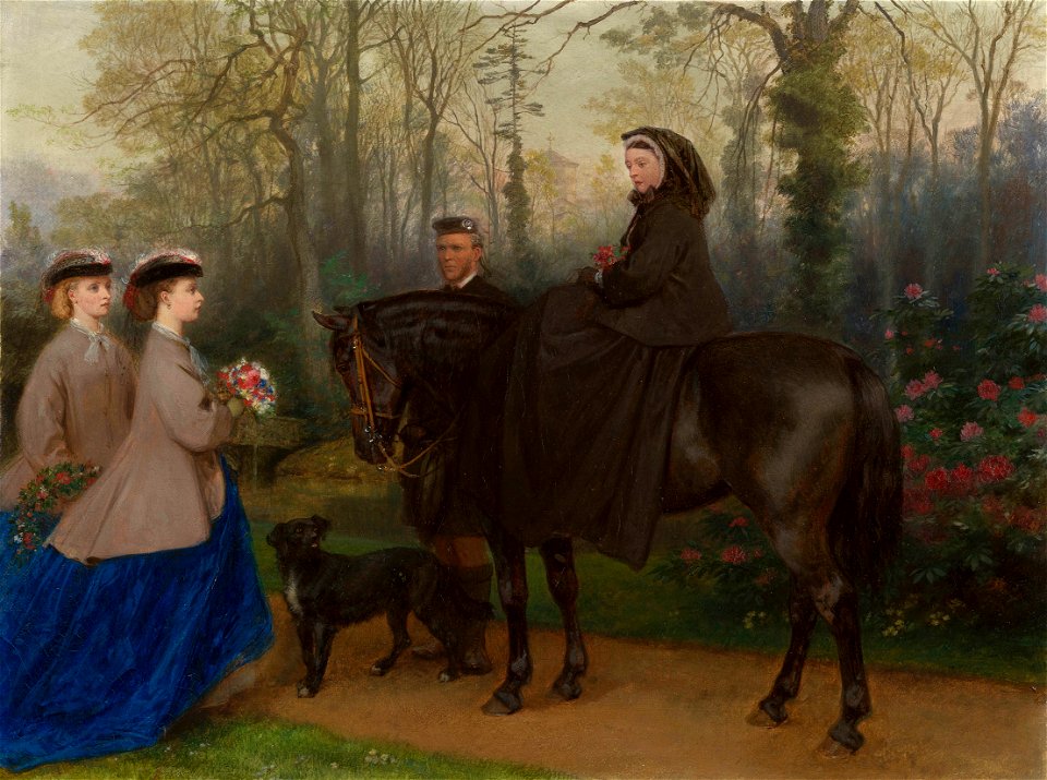 George Housman Thomas (1824-68) - The Visit to the Royal Mausoleum, Frogmore - RCIN 402504 - Royal Collection