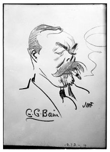 George Grantham Bain (caricature) by J.M. Flagg LCCN2014686598. Free illustration for personal and commercial use.