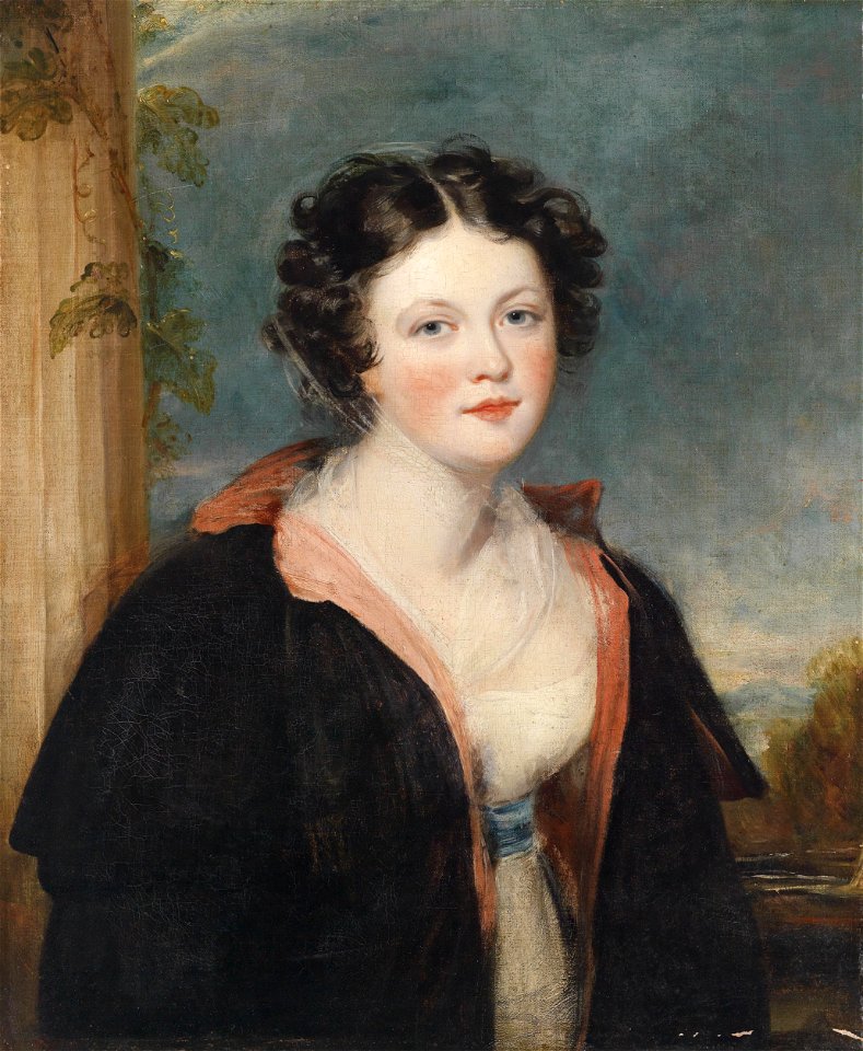 George Henry Harlow Junge Dame mit schwarzem Überwurf