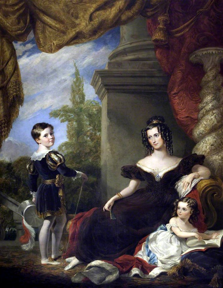 George Hayter (1792-1871) - Louisa Barbara Catherine Philips (c.1800–1879), Countess of Lichfield, with Two of Her Children, Tho - 1271036 - National Trust