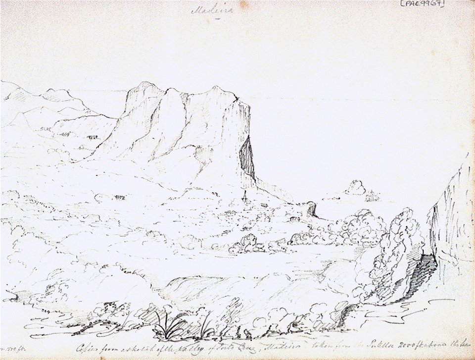 George Henry Mowbray - Copied from a sketch of the valley of Porto da Cruz, Madeira, taken from the Portella 2000ft above the Sea