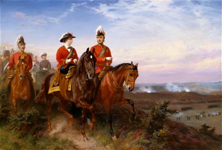 George Housman Thomas (1824-68) - Queen Victoria and the Prince Consort at Aldershot, 9 July 1859 - RCIN 405295 - Royal Collection