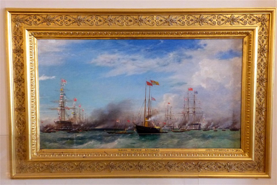 George Housman Thomas (1824-68) - The Naval Review at Spithead, 23 April 1856 - RCIN 405118 - Royal Collection
