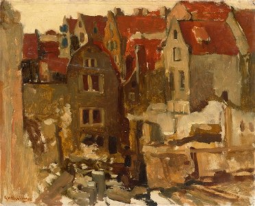 George Hendrik Breitner - Afbraak van de Grand Bazar de la Bourse aan de Nieuwendijk te Amsterdam