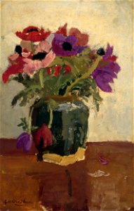 George Hendrik Breitner - Gemberpot met anemonen