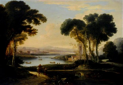 George Howland Beaumont (1753-1827) - A Romantic River Landscape with Ships - 290379 - National Trust