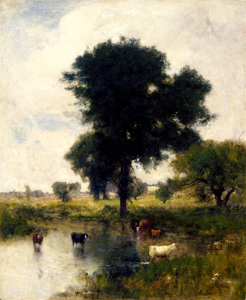 George Inness - Cattle in Pool (A Summer Landscape) - 99.180 - Museum of Fine Arts